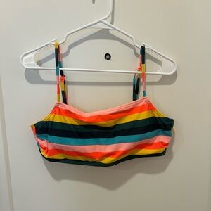 Striped Multicolor Bikini Top